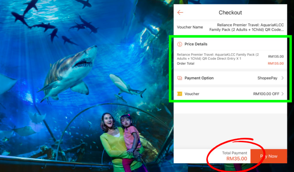 Aquaria KLCC Tawar Harga Tiket Masuk Hanya RM35 Untuk 2 Dewasa, 1 Kanak