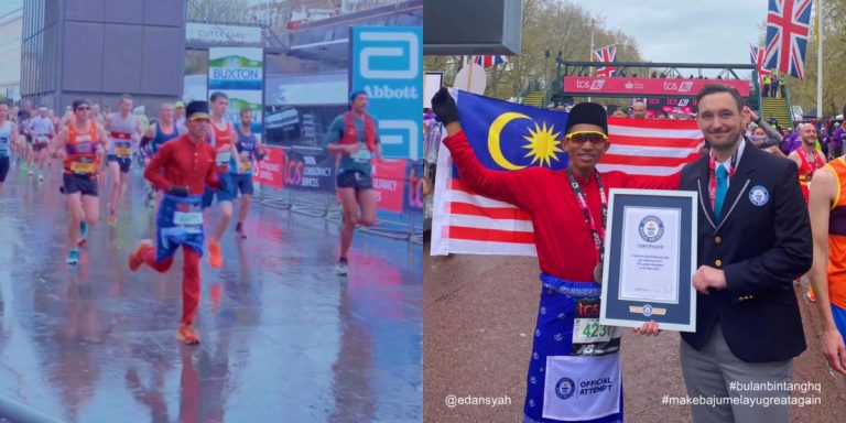 Berlari ‘Full Marathon’ Dengan Berbaju Melayu Bulan Bintang, Pelari ...