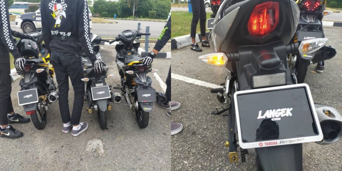 JPJ Negeri Melaka tahan remaja bawa motosikal guna nombor plat 'Langek'.