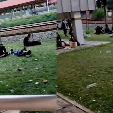 Warga Bangladesh Santai Duduk 'Berkelah' Di TBS