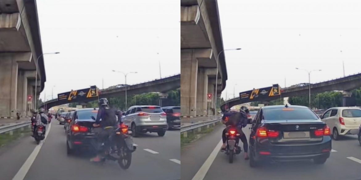 Tak Bergaduh, Penunggang Motosikal Dan Pemandu BMW 'Setel' Hal Kemalangan Ikut Tingkap